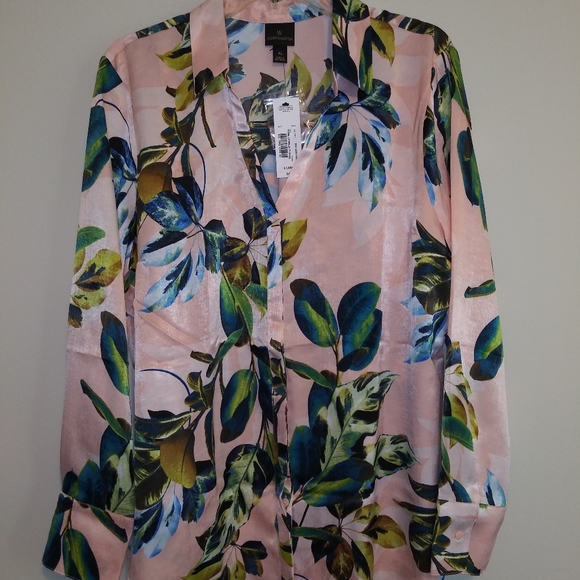 Worthington Tops - Rose Floral Soft Blouse